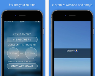 Erez’s app Breathe allows users to customize their breathing reminders with text and emoji
